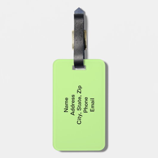 Saddlebred Silhouette Bagagelabel (Achterkant verticaal)