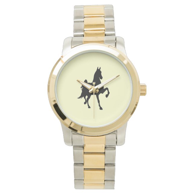 Saddlebred Silhouette Horloge (Voorkant)