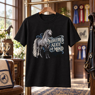 Saddlebred Staat van Mind Dapple Grijs Paard T-shirt