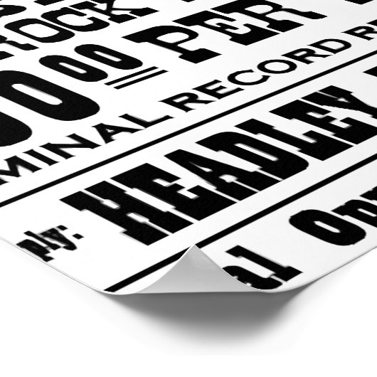 Saddles Gezocht Poster (Hoek)