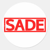 Sade Stamp Ronde Sticker (Voorkant)