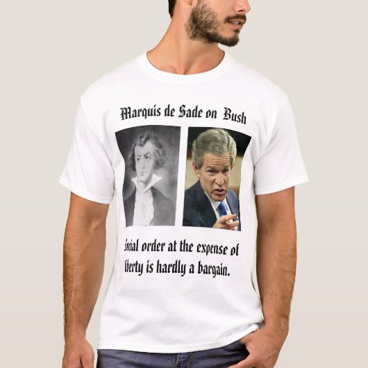 SADE, struik_points, Marquis de Sade op Struik, du T-shirt (Voorkant)