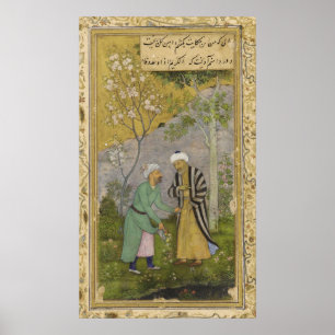 Sadi in een Roos tuin Poster