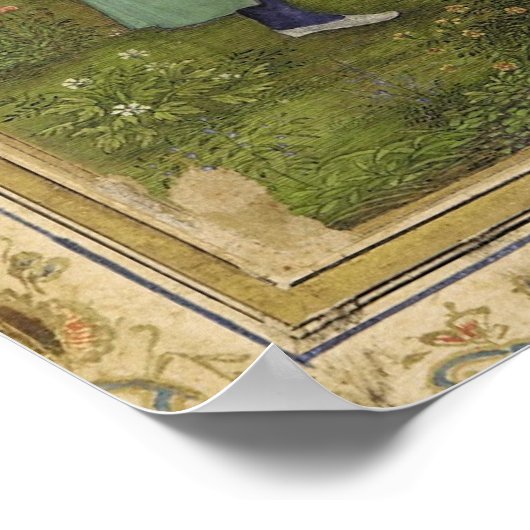 Sadi in een Roos tuin Poster (Hoek)