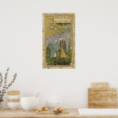 Sadi in een Roos tuin Poster (Keuken)