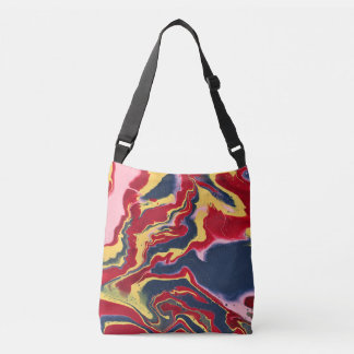 Sadie 1 Crazy Kleurrijke Abstracte Boodschappentas Crossbody Tas