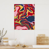 Sadie 1 Crazy Kleurrijke Abstracte Print (Keuken)
