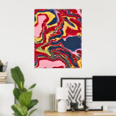 Sadie 1 Crazy Kleurrijke Abstracte Print (Thuiskantoor)