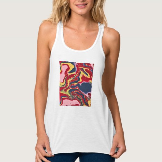 Sadie 1 Crazy Kleurrijke Abstracte Tanktop (Voorkant)