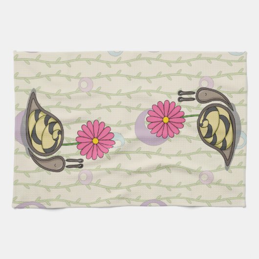 Sadie de slak keukenhanddoek (Horizontaal)