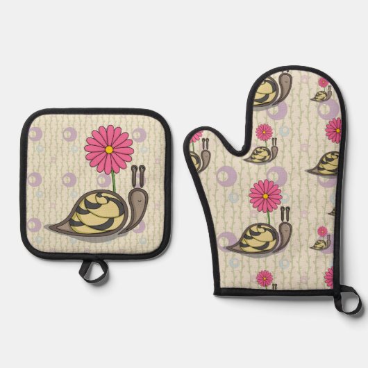 Sadie de Slak Ovenwant & Pannenlap Set (Voorkant)