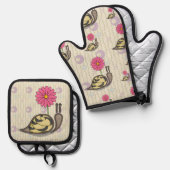 Sadie de Slak Ovenwant & Pannenlap Set (Voorkant / Achterkant)