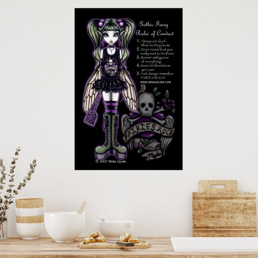 Sadie Gothic Faery Rules Poster (Keuken)