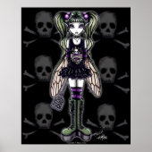 "Sadie" Gothic Punk Bug Pixie Poster (Voorkant)