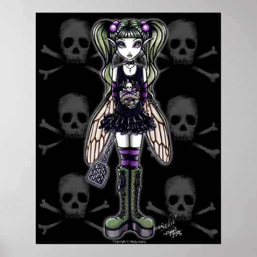 "Sadie" Gothic Punk Bug Pixie Poster (Voorkant)