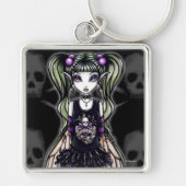 "Sadie" Gothic Skull Fly Fairy Sleutelhanger (Voorkant)