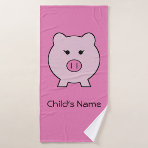 Sadie ~ Het roze varken Bad Handdoek