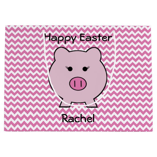 Sadie het Roze Varken Pasen~ Leuke Girly Kawaii Groot Cadeauzakje (Voorkant)