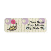 Sadie het slak retour adres label (Voorkant)