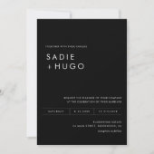 SADIE Minimale bruiloft met foto- en QR-code Kaart (Voorkant)