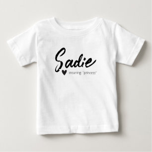Sadie Name Betekenis van minimale moderne tekstkal