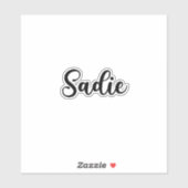Sadie Name - handgeschreven kalligrafie Sticker (Vel)