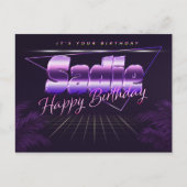 Sadie Name Vorname lila Postkarte Geburtstag Briefkaart (Voorkant)