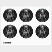 "Sadie" Punk Fly Faery Schattigee schedel Stickers (Vel)