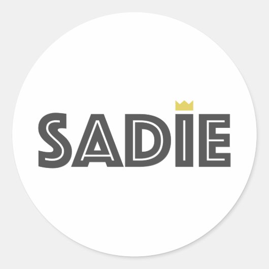 Sadie Ronde Sticker (Voorkant)