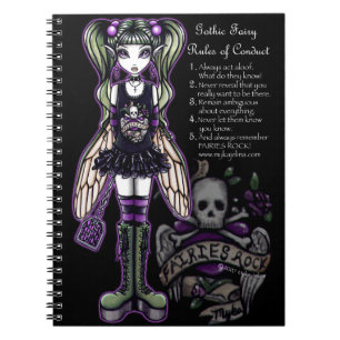 Sadie Rules Gothic Fly Fairy Skull-laptop Notitieboek