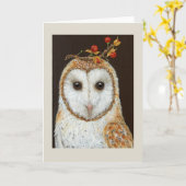 Sadie the barn owl card kaart (Gele Bloem)