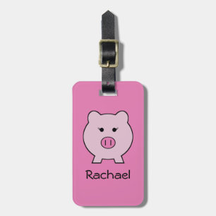 Sadie the Pink ~ Cute Girly Kawaii Bagagelabel