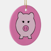 Sadie the Pink ~ Cute Girly Kawaii Keramisch Ornament (Rechts)