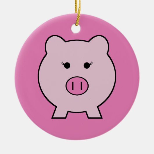 Sadie the Pink ~ Cute Girly Kawaii Keramisch Ornament (Voorkant)