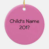 Sadie the Pink ~ Cute Girly Kawaii Keramisch Ornament (Achterkant)