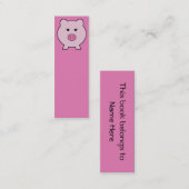 Sadie the Pink ~ Cute Girly Kawaii Mini Visitekaartje (Voorkant / Achterkant)