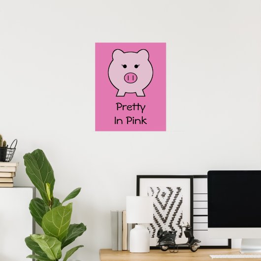 Sadie the Pink ~ Cute Girly Kawaii Poster (Thuiskantoor)