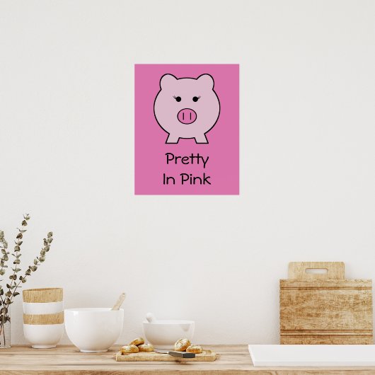 Sadie the Pink ~ Cute Girly Kawaii Poster (Keuken)