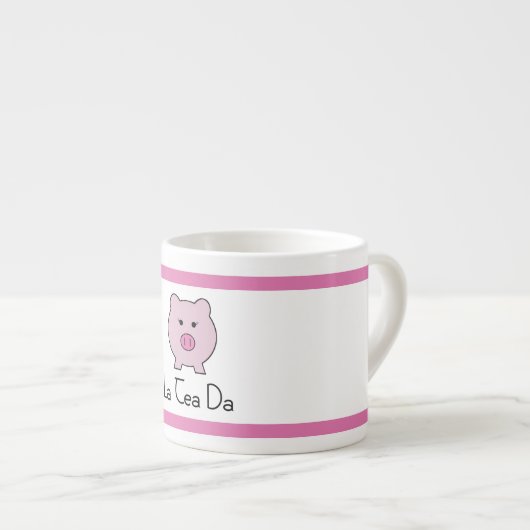 Sadie the Pink Pig | Tea Set Cup Espresso Kop (Voorkant rechts)