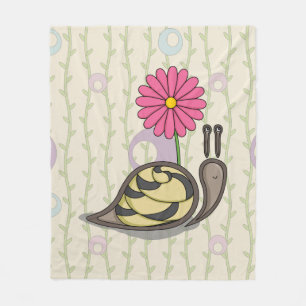 Sadie the Snail Fleece Blanket Deken