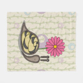 Sadie the Snail Fleece Blanket Deken (Voorkant (Horizontaal))