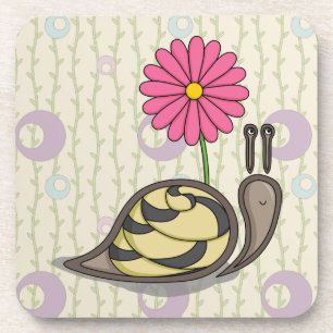 Sadie the Snail Square Onderzetter