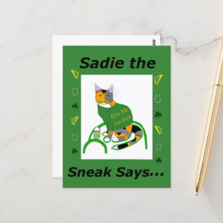 Sadie the Sneak St. Patrick's Day Briefkaart