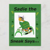 Sadie the Sneak St. Patrick's Day Briefkaart (Voorkant)