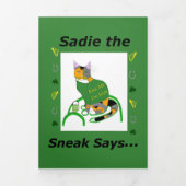 Sadie the Sneak Trifold St. Patrick's Day Kaart (Cover)