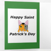 Sadie the Sneak Trifold St. Patrick's Day Kaart (Binnenzijde eerst)