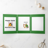 Sadie the Sneak Trifold St. Patrick's Day Kaart (Binnen)