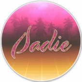 Sadie Vorname Name golden pink Aufkleber Sticker (Voorkant)