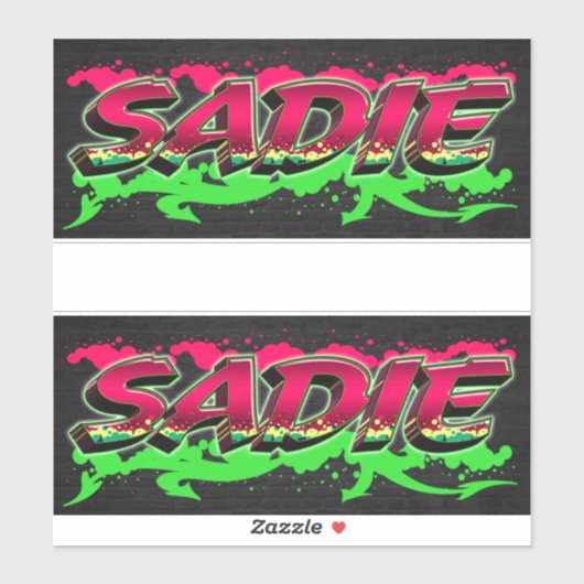 Sadie Vorname Name Graffiti Aufkleber Sticker (Vel)