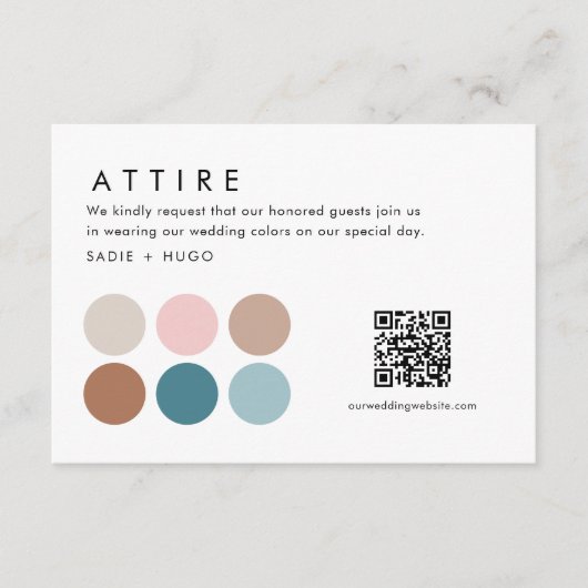 SADIE Wedding Guest Attire Enclosure Kaart (Voorkant)
